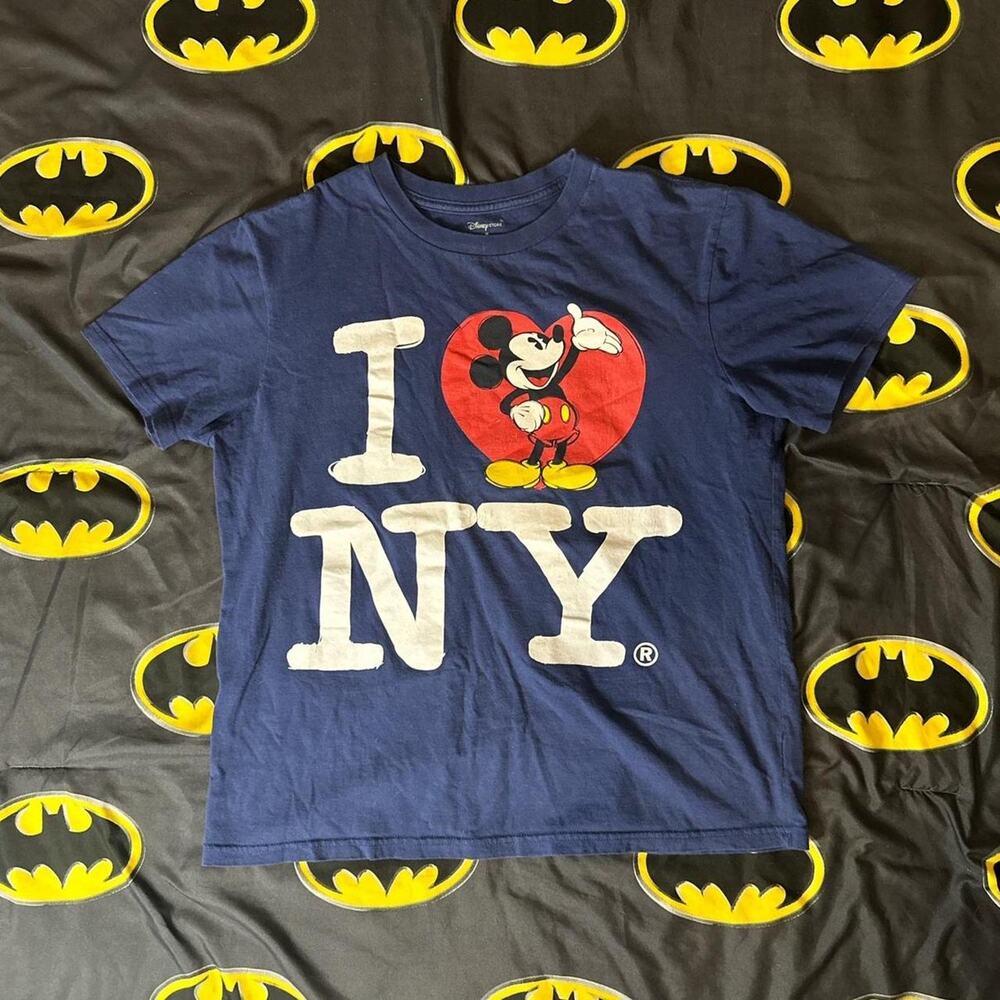 Vintage Walt Disney Mickey Mouse I Love NY Heart New York Shirt Sleeve T Shirt